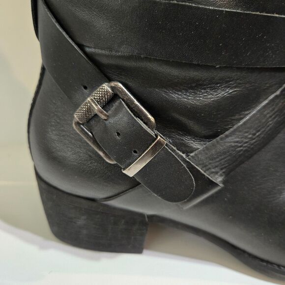 Pikolinos Riding Boots Tall Black Leather Sz 37 / 6 Buckle Harness Equestrian - Picture 3 of 12